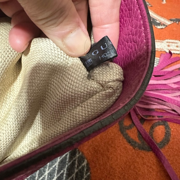 GUCCI ❤️🌟SOHO MAGENTA PEBBLED LEATHER TOTE⭐️ - Picture 15 of 15